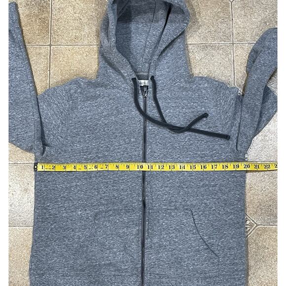 Madewell Full-Zip Hoodie Sweatshirt Women’s Size Large Gray Cozy Loungewear - Picture 6 of 13